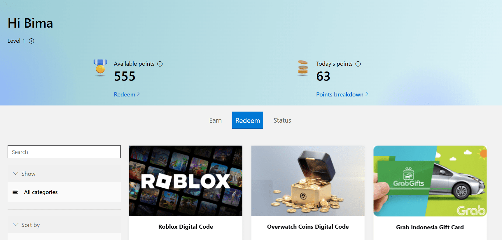 Microsoft Bing Rewards