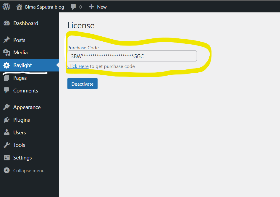 cara install theme raylight